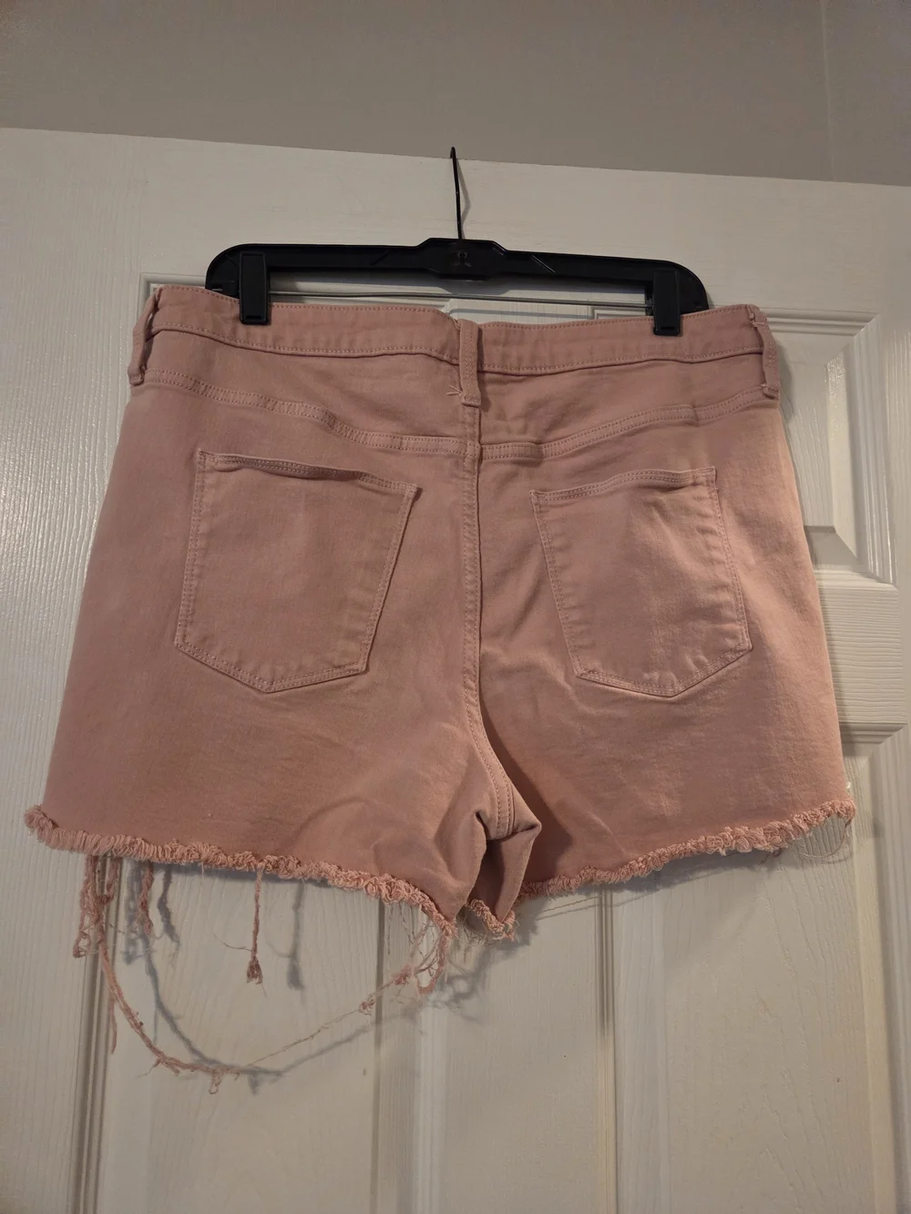 Women’s Distressed Pink Denim Shorts